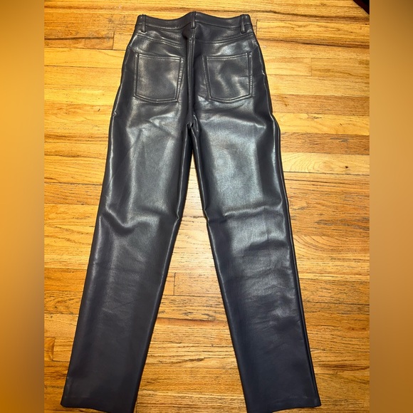 Aritzia Wilfred Gray Leather Pants Womens Size 8 - Picture 5 of 10